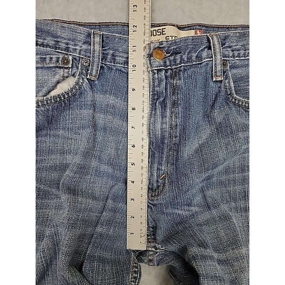 Levis 569 Mens Jeans 38x32 Loose Baggy Straight Blue Cotton Whiskered Mid Rise - Picture 7 of 15